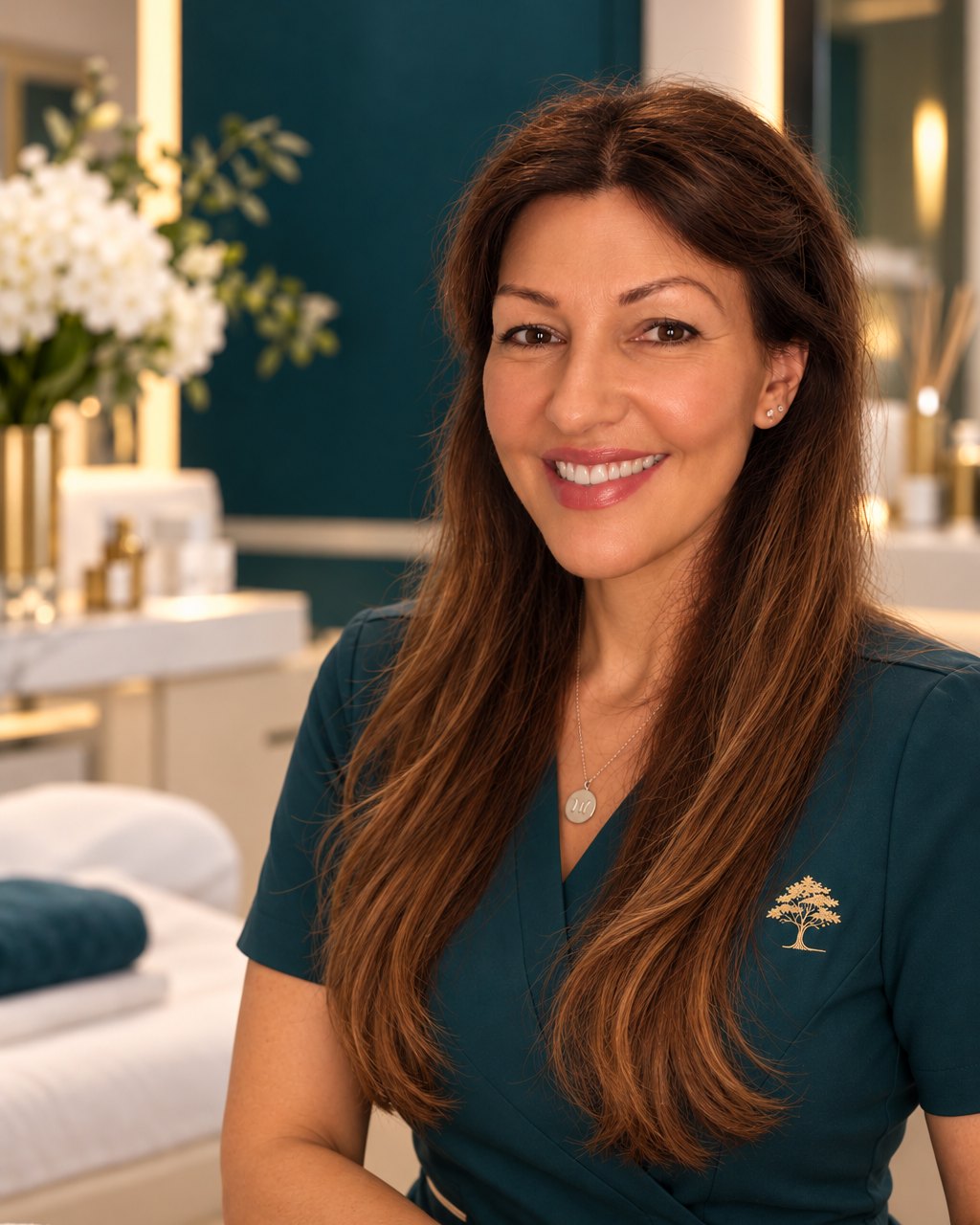 Melody Steel, Nurse Prescriber, in a treatment room at ELM Aesthetics, Leeds
